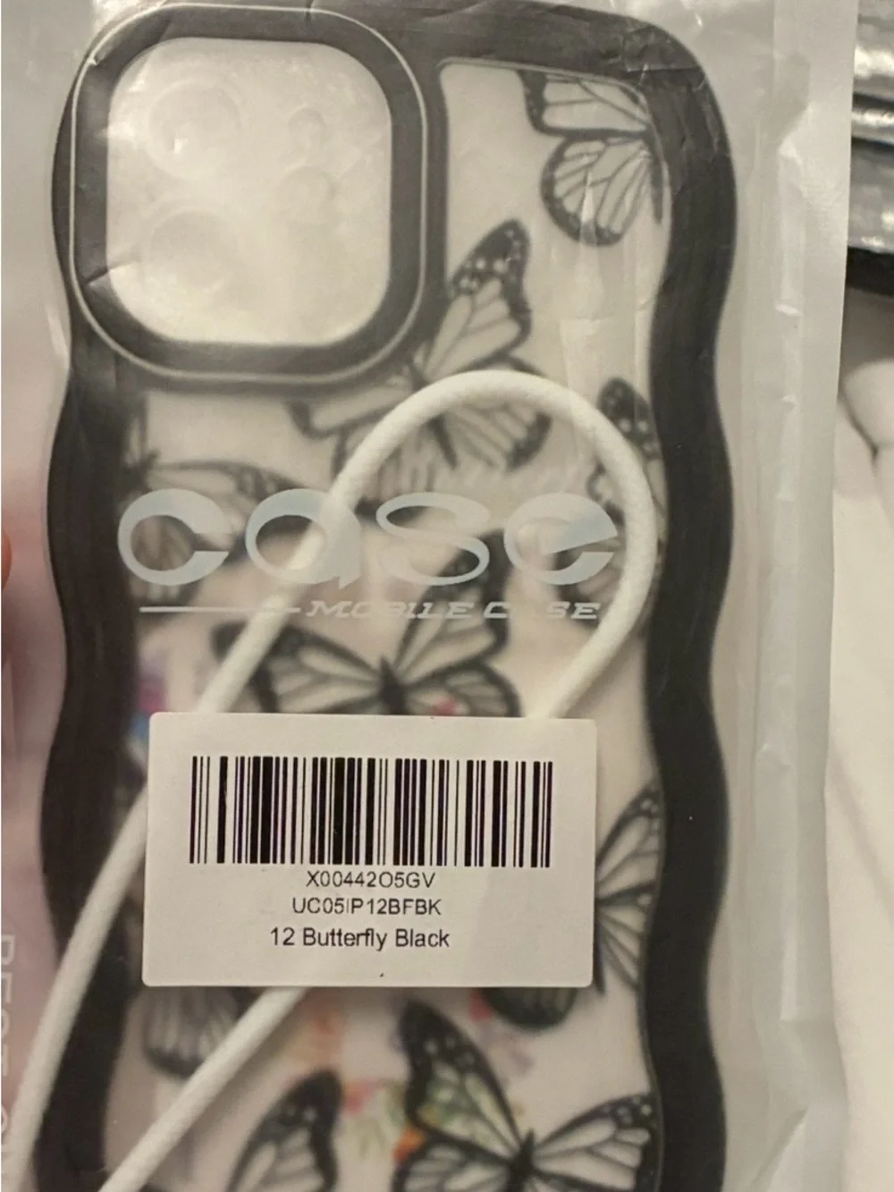 Black Transparent Butterfly’s iPhone 12 Case NWT